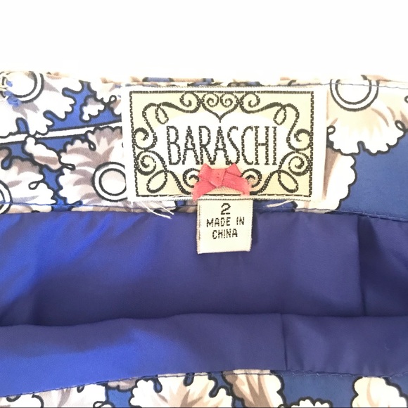 Anthropologie Blue Yoana BARASCHI pencil skirt 2 - Picture 4 of 5